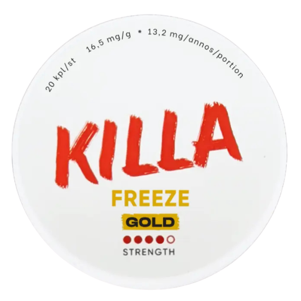 (Discounted) KILLA Gold Freeze Nicotine Pouches Sleeve of 10